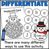 Snowman Letter Search Activity