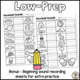 Winter Beginning Sounds Sorting Activity