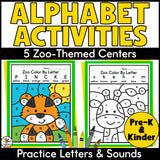 Zoo Alphabet Activities Bundle