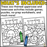 Zoo Alphabet Activities Bundle