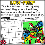 Zoo Alphabet Activities Bundle