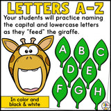 Feed the Giraffe Letter Recognition Activity