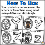 Zoo Letter Tracing Cards