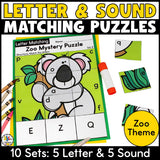 Zoo Animal Cut and Paste Letter Worksheets