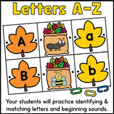 Fall Letters and Sounds Linking Activity