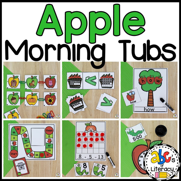 Apple Morning Tubs for 1st Grade