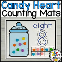 Candy Heart Counting Mats #1-20
