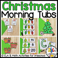 Christmas Morning Tubs for Preschool
