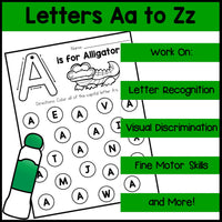 Find The Letter: Alphabet Recognition Worksheets