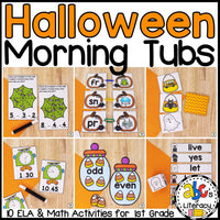 Halloween Morning Tubs for 1st Grade