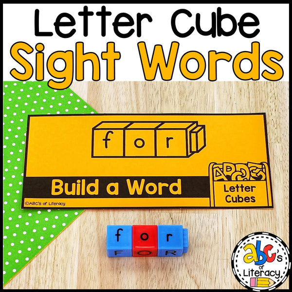 Letter Cube Sight Word Cards