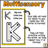 Letter Tracing Cards for Multisensory Learning