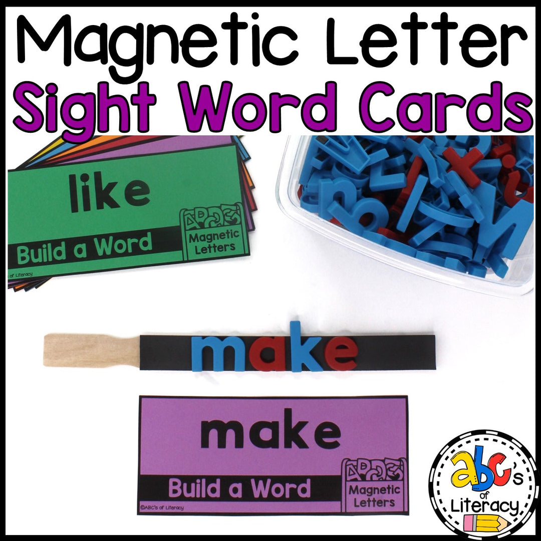 Letter Sight Word Cards ABC's of Literacy