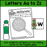 Missing Letter Activity | Letter Recognition Worksheets