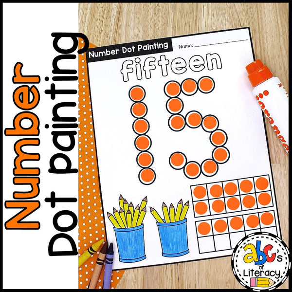 Number Dot Painting Worksheets