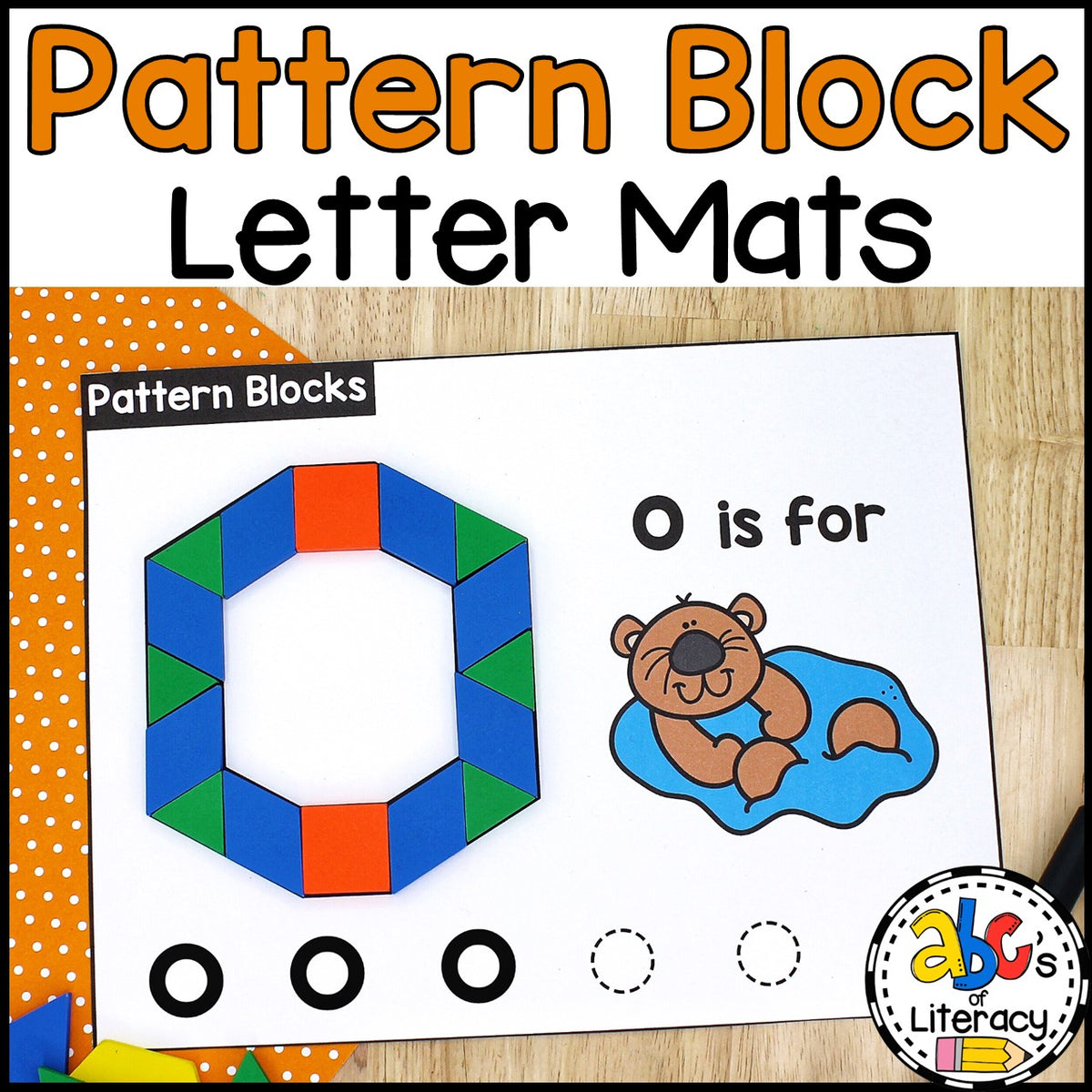 Pattern Literate Pattern Block Letter Mats: Fine Motor Alphabet Activity – ABC's of Literacy