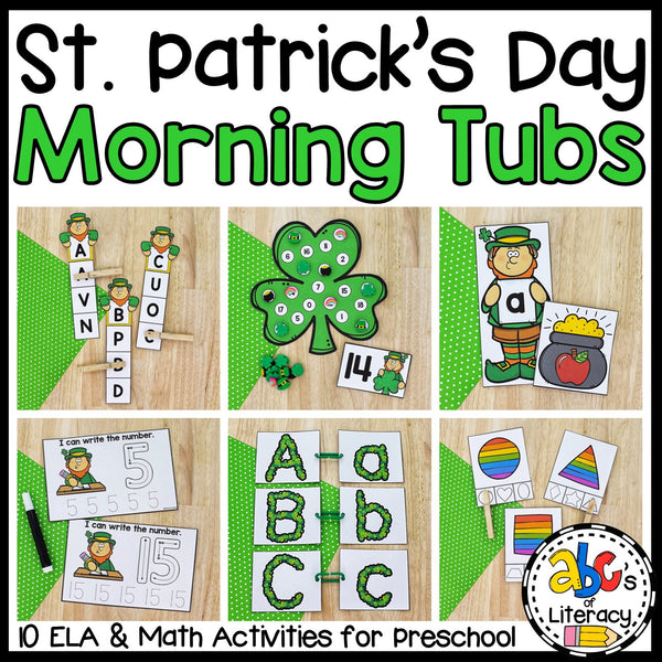 St. Patrick's Day Morning Tubs for Preschool