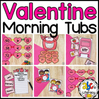 Valentine Morning Tubs for 1st Grade
