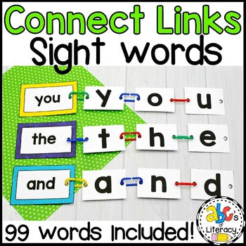 Spell and Link Sight Words Activity